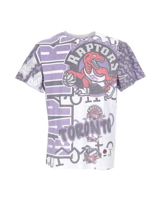 Mitchell & Ness T-Shirts in het Purple voor heren