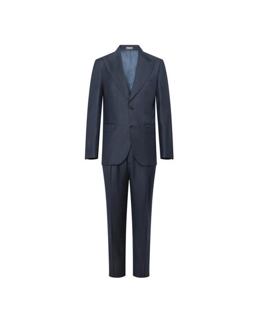 Franzese Collection Blue Single Breasted Suits for men