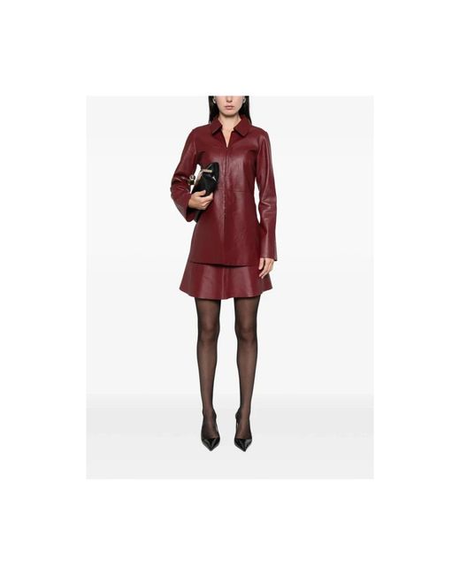 By Malene Birger Red Leather Jackets