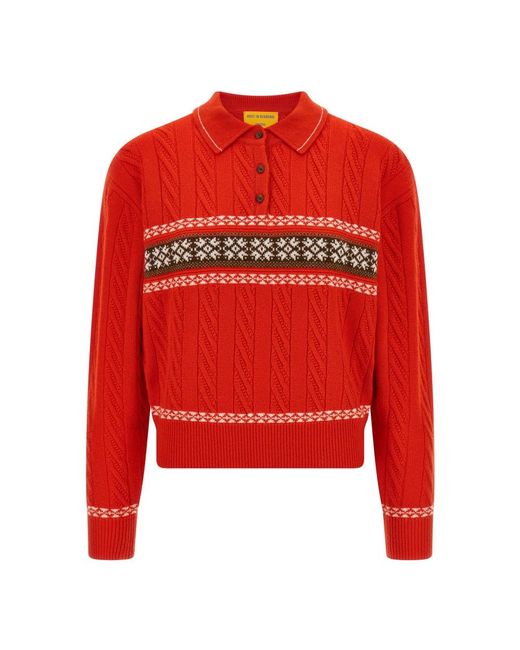 Guest In Residence Red Round-Neck Knitwear
