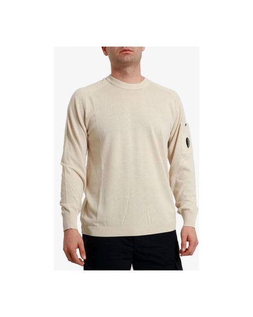 C P Company White Round-Neck Knitwear for men
