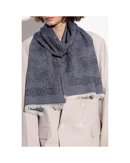 Etro Blue Gemustertes Schal
