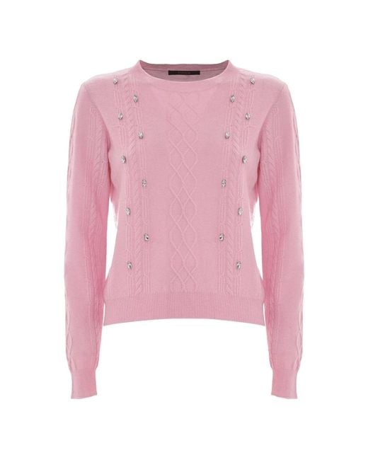 Round-Neck Knitwear Kocca en coloris Pink