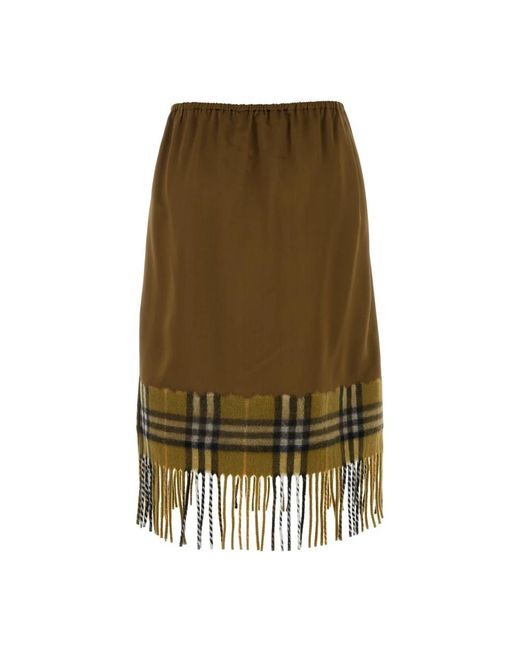 Burberry Green Short Skirts