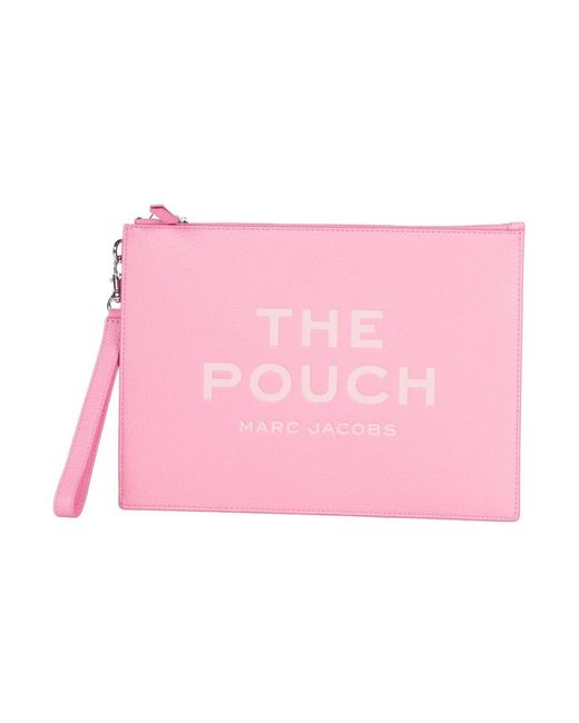 Cuero grande pouch Marc Jacobs de color Pink