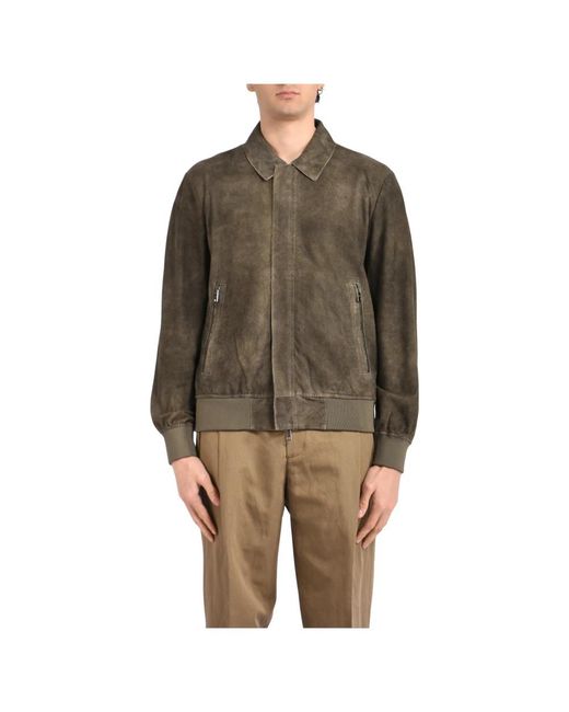 Giorgio Brato Green Bomber Jackets for men