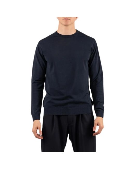 Daniele Fiesoli Blue Round-Neck Knitwear for men