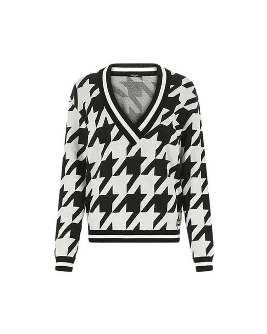 Balmain Black V-Neck Knitwear