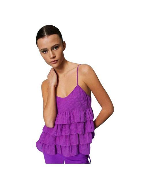 Tops > sleeveless tops Twin Set en coloris Purple