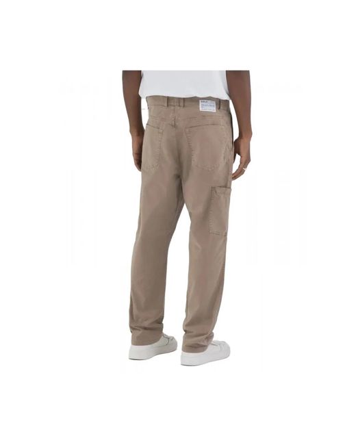Trousers > straight trousers Replay pour homme en coloris Natural