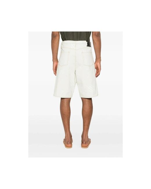 Daily Paper White Denim Shorts for men