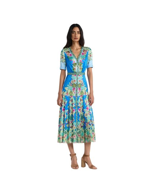 Saloni Blue Shirt Dresses