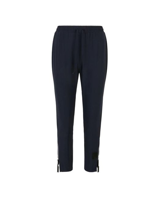 Doris Streich Blue Elastische 7/8-Hose Mit Reißverschlussdetails