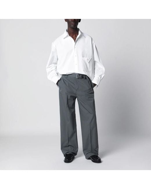 Lardini Gray Wide Trousers for men