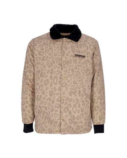 RIPNDIP Jassen ,Polyester Gevlekte Knoopsluiting Jas Tan in het Brown voor heren