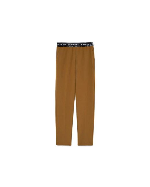 Ermanno Scervino Natural Cropped Trousers