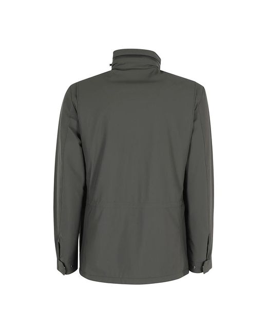 DUNO Jassen ,Groen ,Stretch Microfiber Field Jacket in het Gray voor heren