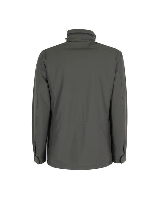 DUNO Jassen ,Groen ,Stretch Microfiber Field Jacket in het Gray voor heren