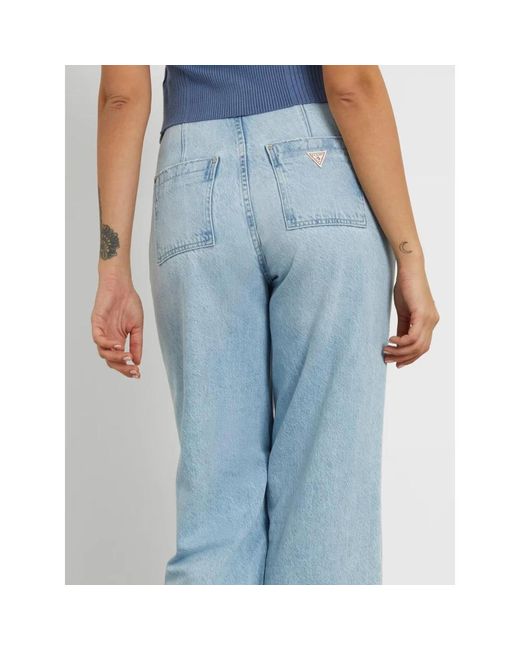 Guess Blue Hohe weite jeans