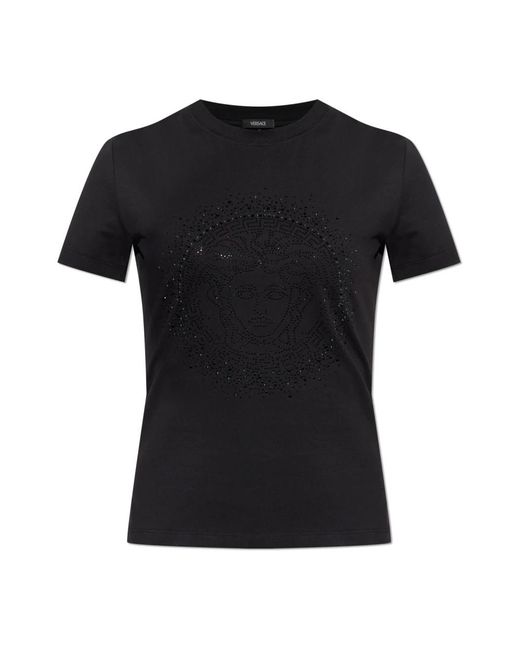 T-Shirts Versace de color Black