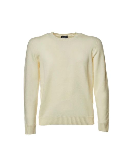 Round-Neck Knitwear di Drumohr in Natural da Uomo