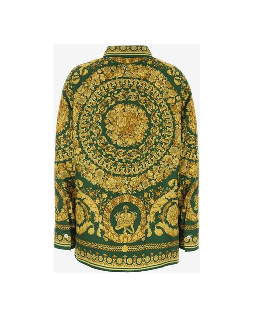 Versace Zijden Overhemd in het Green