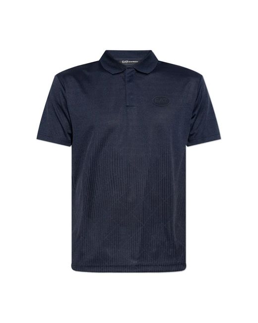 EA7 Blue Polo Shirts for men