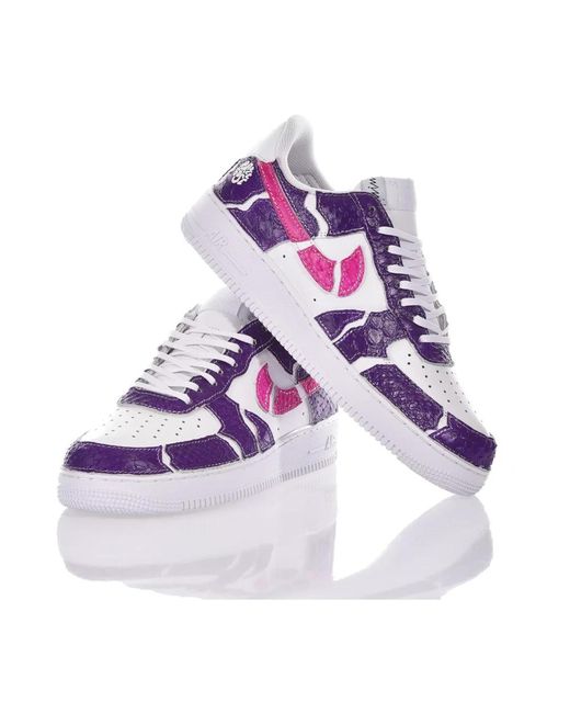 Nike Weiße Violette Maßgeschneiderte Herren-Sneaker in Purple für Herren