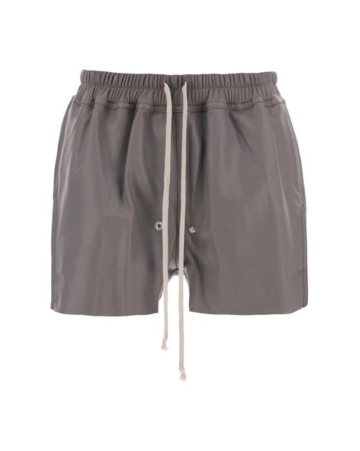 Shorts in pelle gabe uomo di Rick Owens in Gray