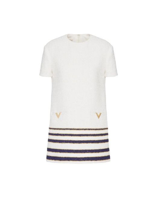 Valentino White Short Dresses