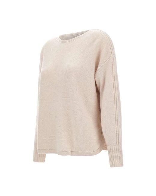 Elena Miro White Round-Neck Knitwear