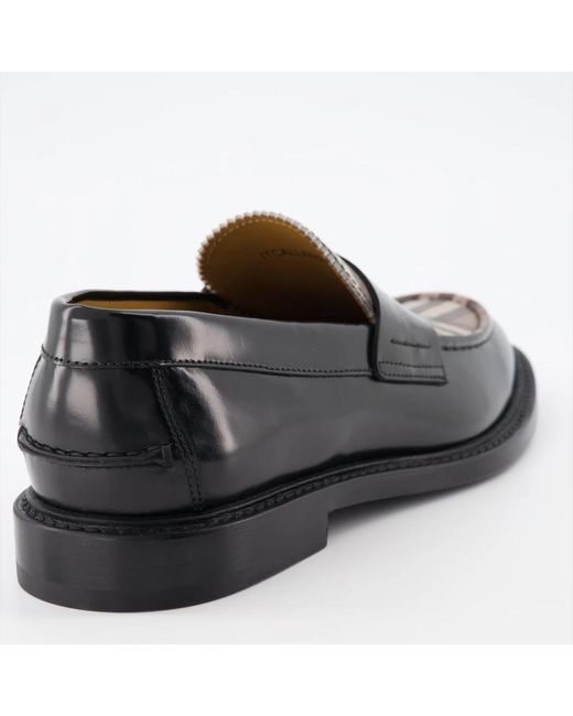 Burberry Karierte slip-on loafers in Black für Herren