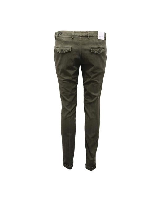 Michael Coal Green Slim-Fit Trousers for men