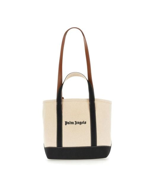 Palm Angels Natural Shopping Bags