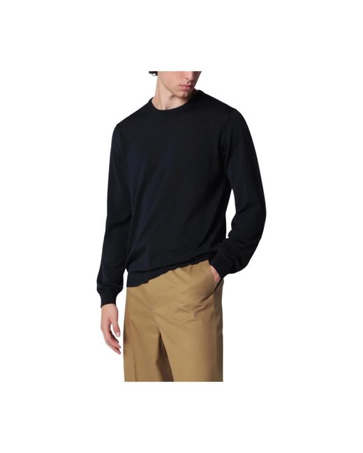 Roberto Collina Black Round-Neck Knitwear for men