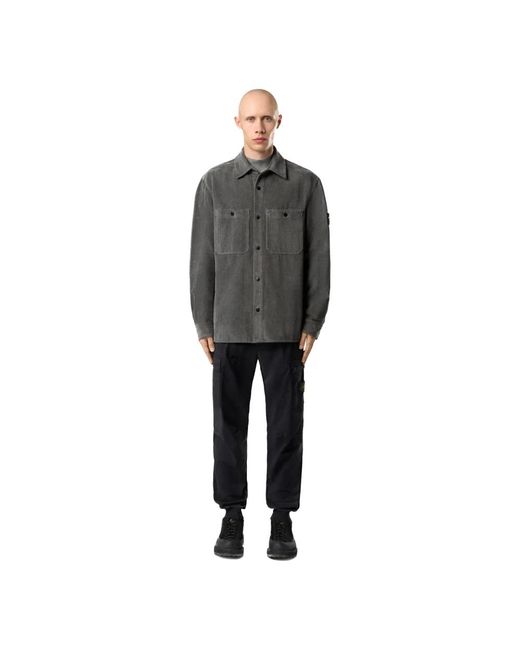 Stone Island Black Slim-Fit Trousers for men