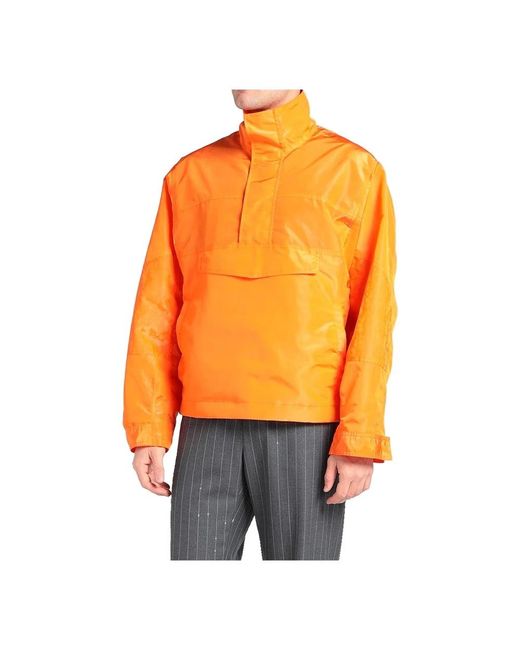 Dior Jassen ,Oranje ,Polyester Windbreaker Jas Met Trekkoord in het Orange voor heren