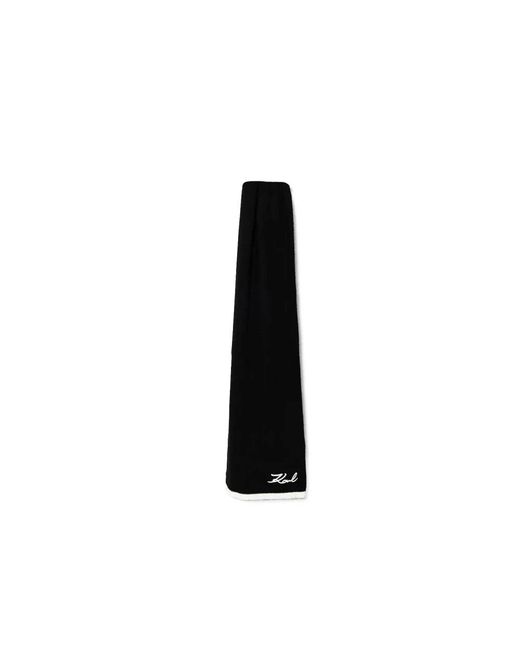 Karl Lagerfeld Black Winter Scarves