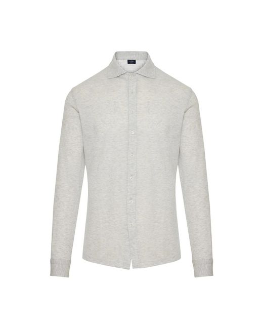 Barba Napoli White Casual Shirts for men