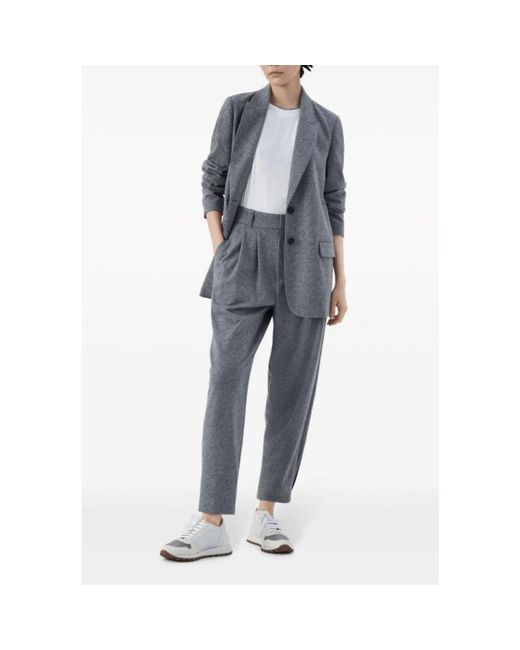 Brunello Cucinelli Tops ,Wit ,Katoen Wit Katoenen T-Shirt Met Ronde Hals in het White