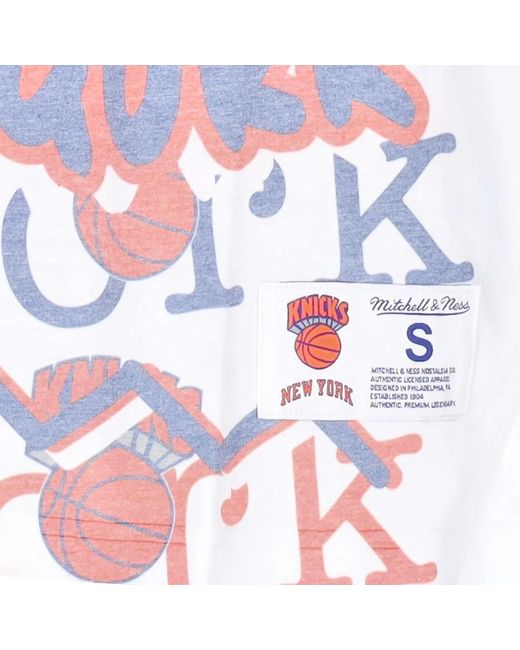 Mitchell & Ness T-Shirts in het Pink voor heren