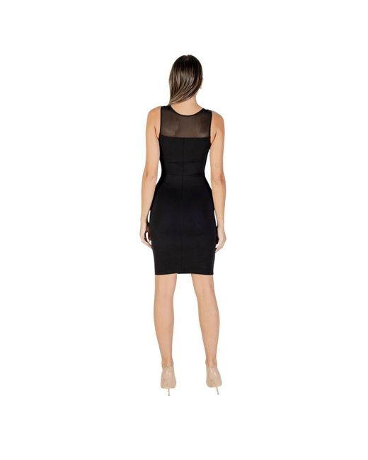 ARMANI EXCHANGE Zwarte Gebreide Jurk Mouwloos Ronde Hals in het Black