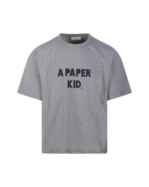 A PAPER KID Gray T-Shirts for men