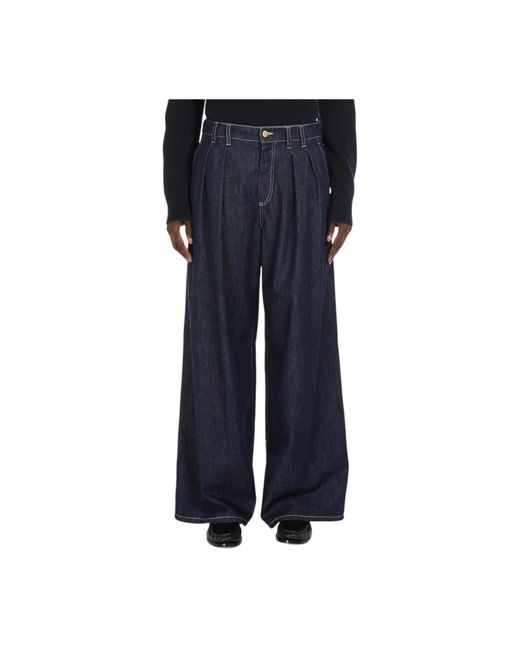 Max Mara Wide Leg Denim Jeans in het Blue