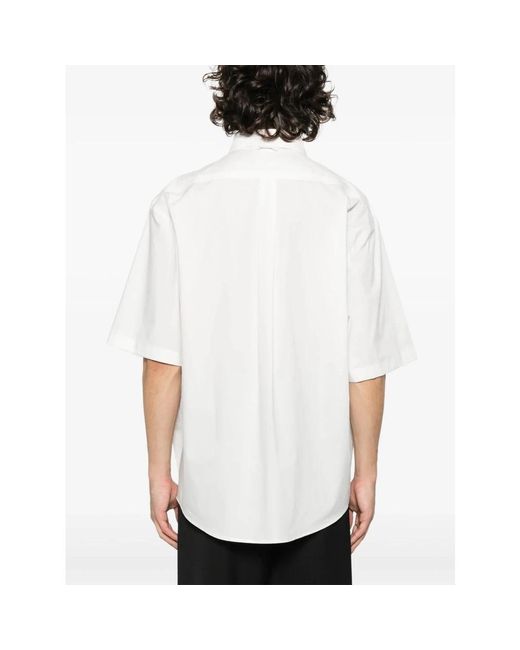 Acne Weiße baumwoll-popelin-hemd in White für Herren