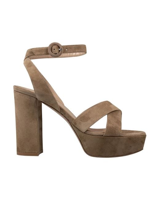 Gianvito Rossi Metallic High Heel Sandals