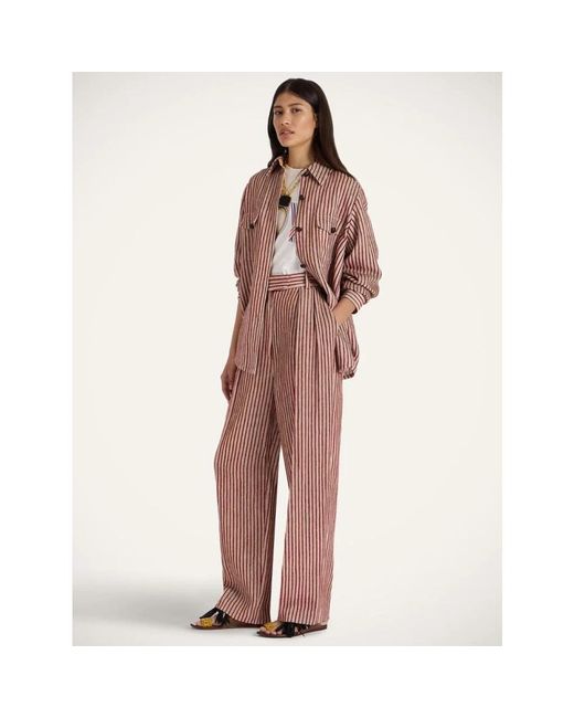 LaDoubleJ Red Straight Trousers