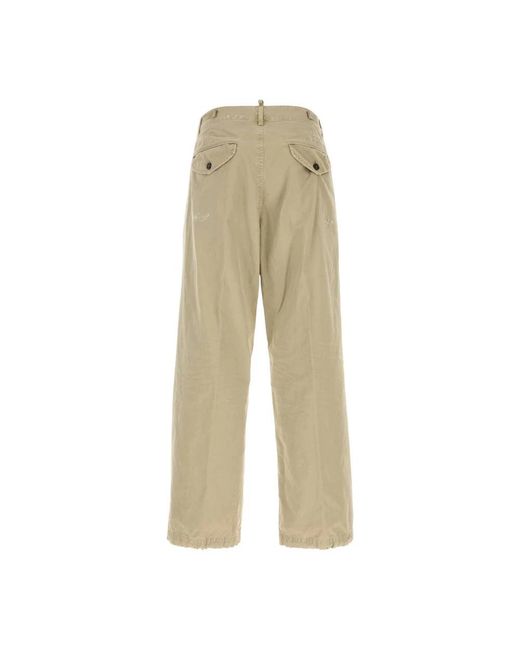 DSquared² Cotton Pant in het Natural voor heren