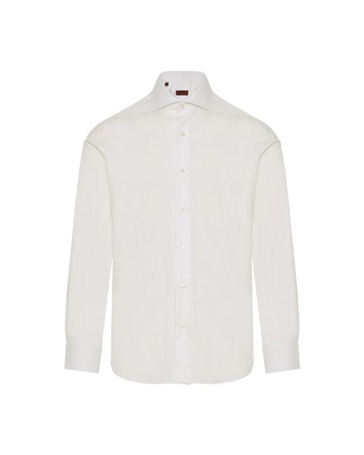 Barba Napoli White Casual Shirts for men