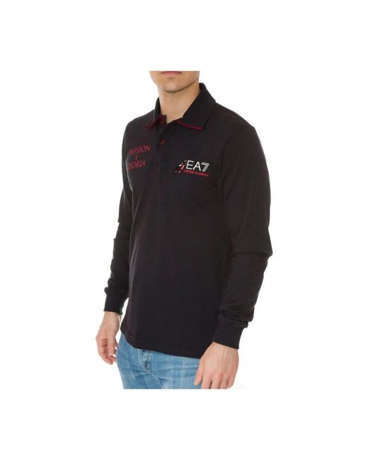 Emporio Armani Black Polo Shirts for men